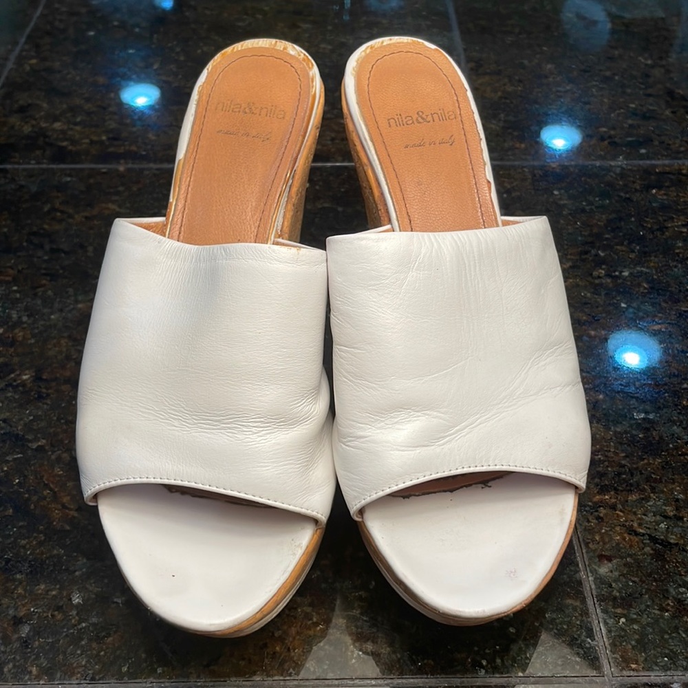 Italian Nila & Nila stunning white wedges. Purchased in Italy for 80 euros.